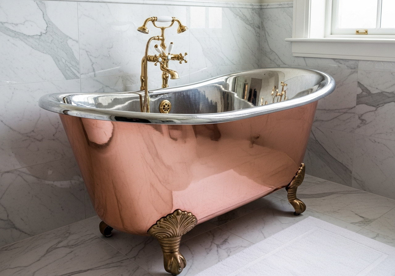 Copper Clawfoot Bathtub