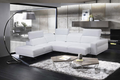 Italian Leather Sectional — Arctic White