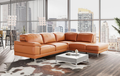 Italian Leather Sectional — Cognac