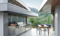 Modern Stainless Steel Outdoor Kitchen