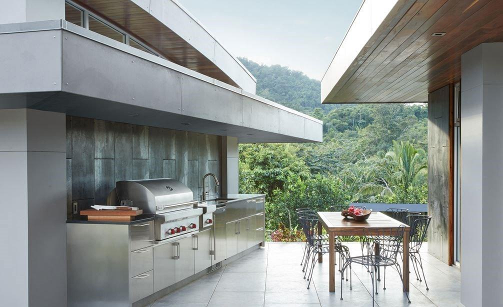 Modern Stainless Steel Outdoor Kitchen