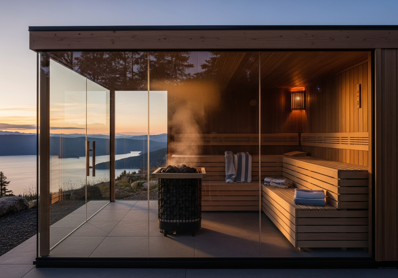 5-Person Outdoor Sauna Pavilion